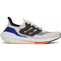 Кроссовки Adidas Ultra Boost бело-серые с синим